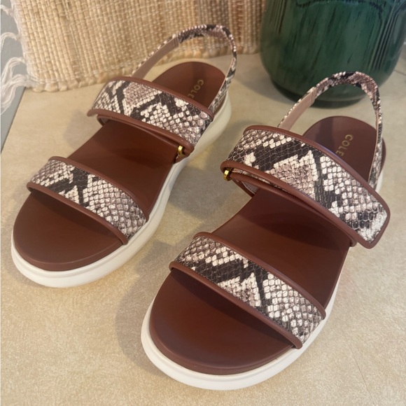 Cole Haan Snakeskin Sandals Size 8.5 - Picture 1 of 4
